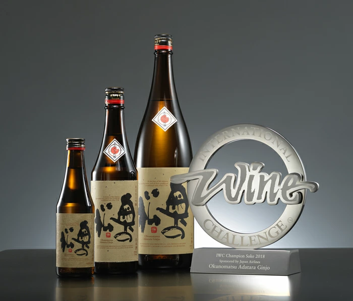 日本酒部門の最優秀賞「チャンピオン・サケ」を受賞したあだたら吟醸